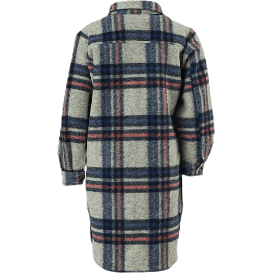 Veste longue à carreaux Lou-Lou L/S grise
