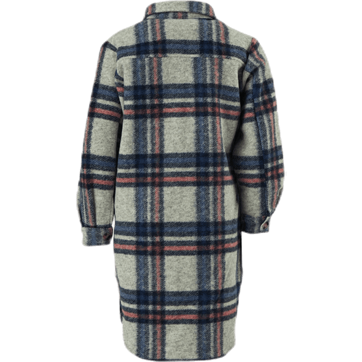 Veste longue à carreaux Lou-Lou L/S grise