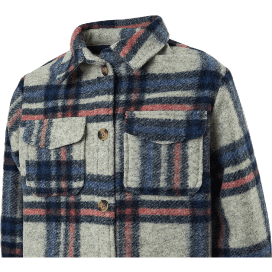 Veste longue à carreaux Lou-Lou L/S grise