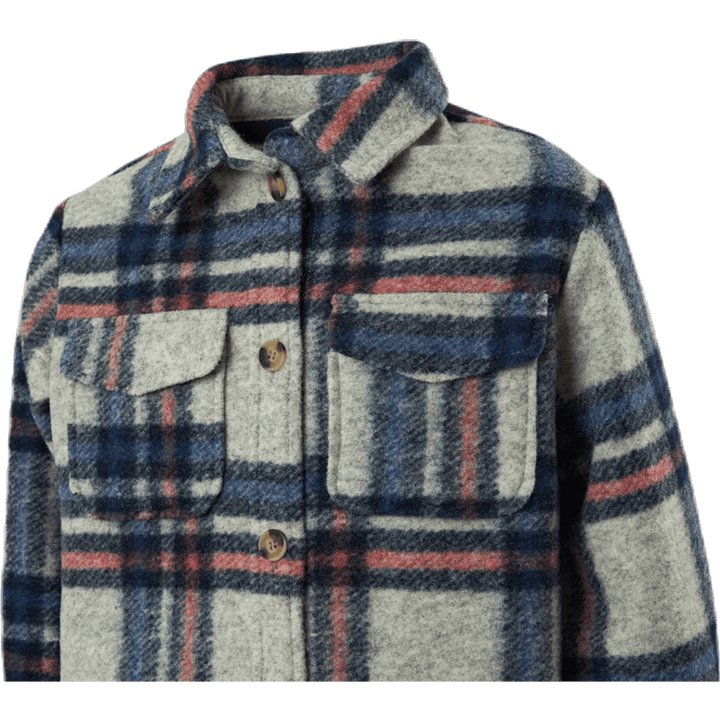 Veste longue à carreaux Lou-Lou L/S grise