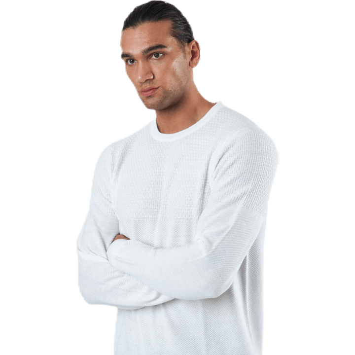 Blacamp Knit Structure Crew Neck White