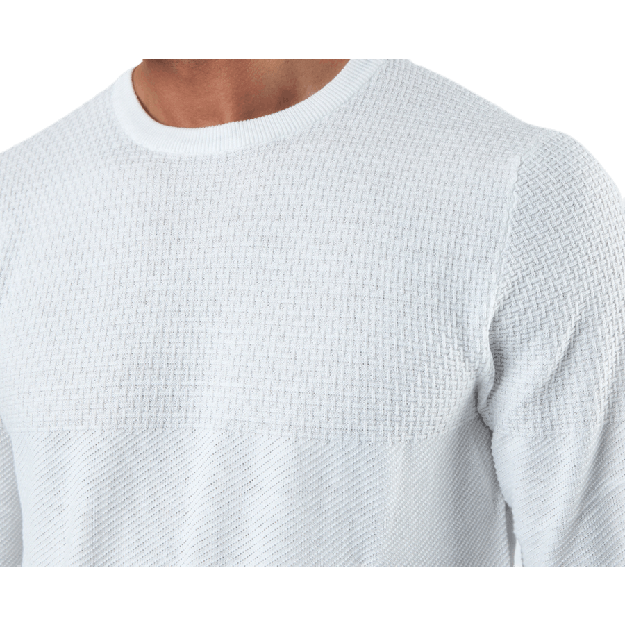 Blacamp Knit Structure Crew Neck White