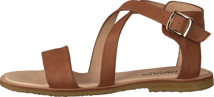 Sandal med spänne Tan