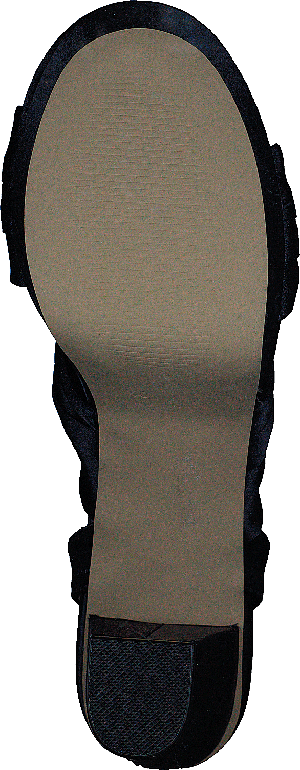 Satin Riemchensandale Marineblau