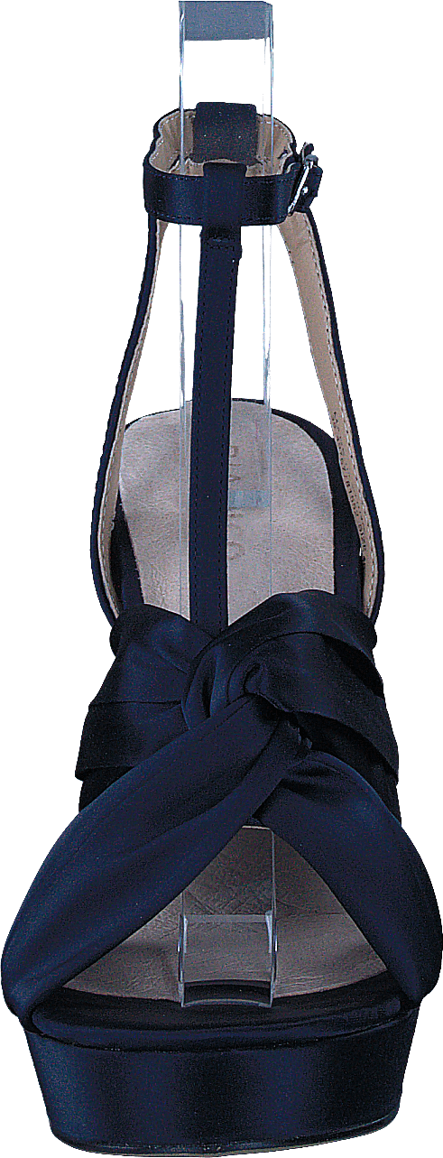 Satin Riemchensandale Marineblau