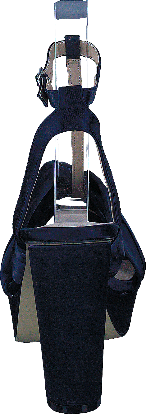 Satin Riemchensandale Marineblau
