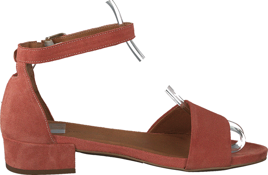 Sandale classique en daim rose clair