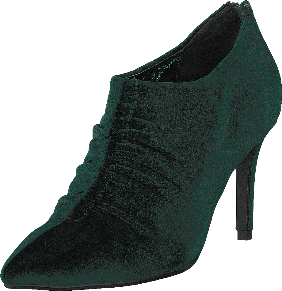 Sko stilet fløjl mørkegrøn