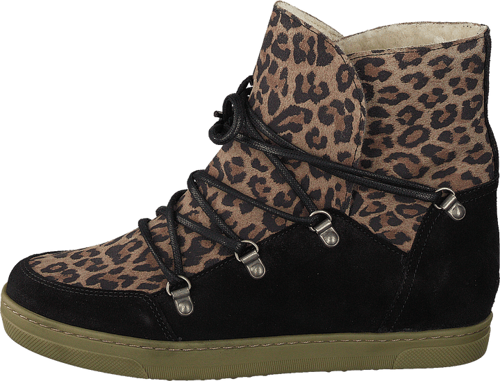 "Uma Wool Leopard Suede