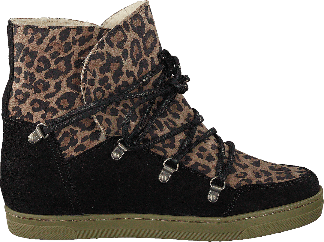 "Uma Wool Leopard Suede