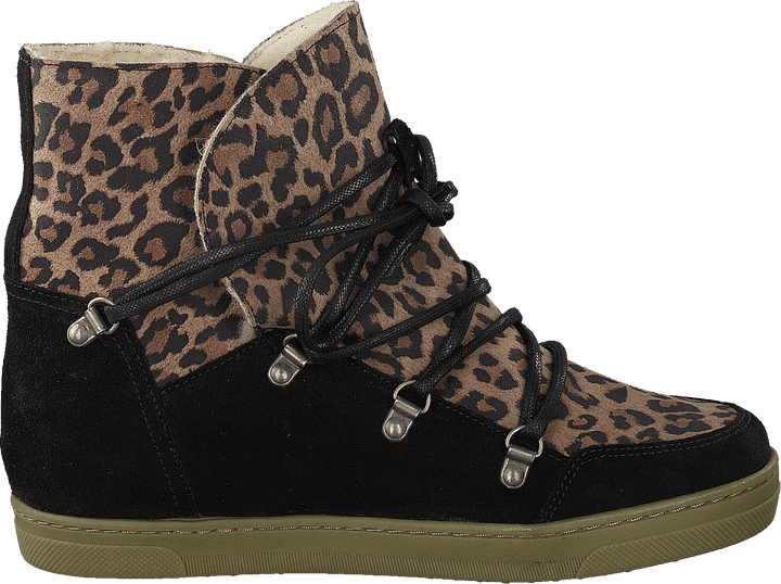 "Uma Wool Leopard Suede