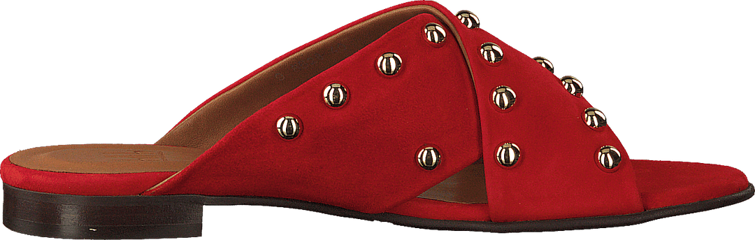 Sandalen Sommer Rot/Silber