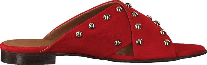 Sandalen Sommer Rot/Silber