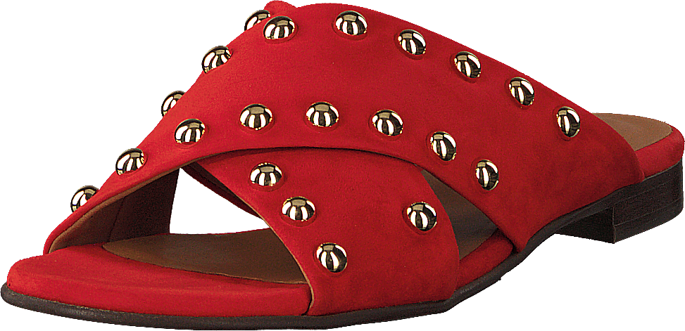 Sandalen Sommer Rot/Silber