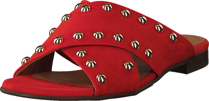 Sandalen Sommer Rot/Silber
