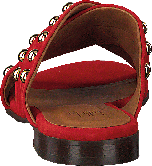 Sandalen Sommer Rot/Silber