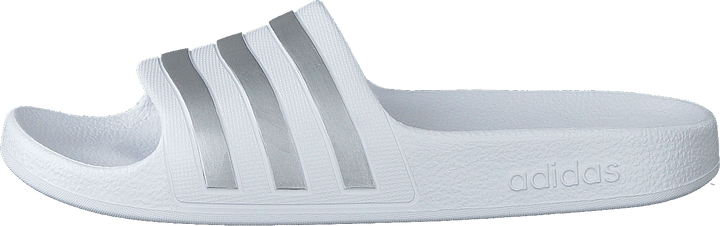 Adilette Aqua Slides Enfants Blanc Nuage / Argent Met. / Nuage Blanc