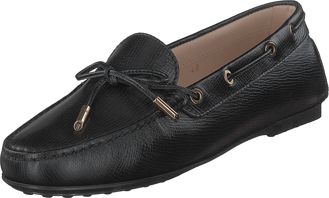 Gommino Mocassins Couro Nero