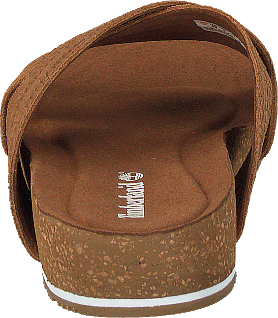 Malibu Waves Cross Slide Rust Embossed Suede