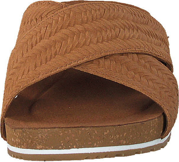 Malibu Waves Cross Slide Rust Embossed Suede