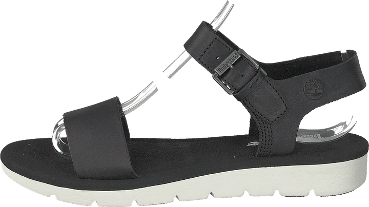 Sandále Lottie Lou s 1 pásikom Black Full Grain