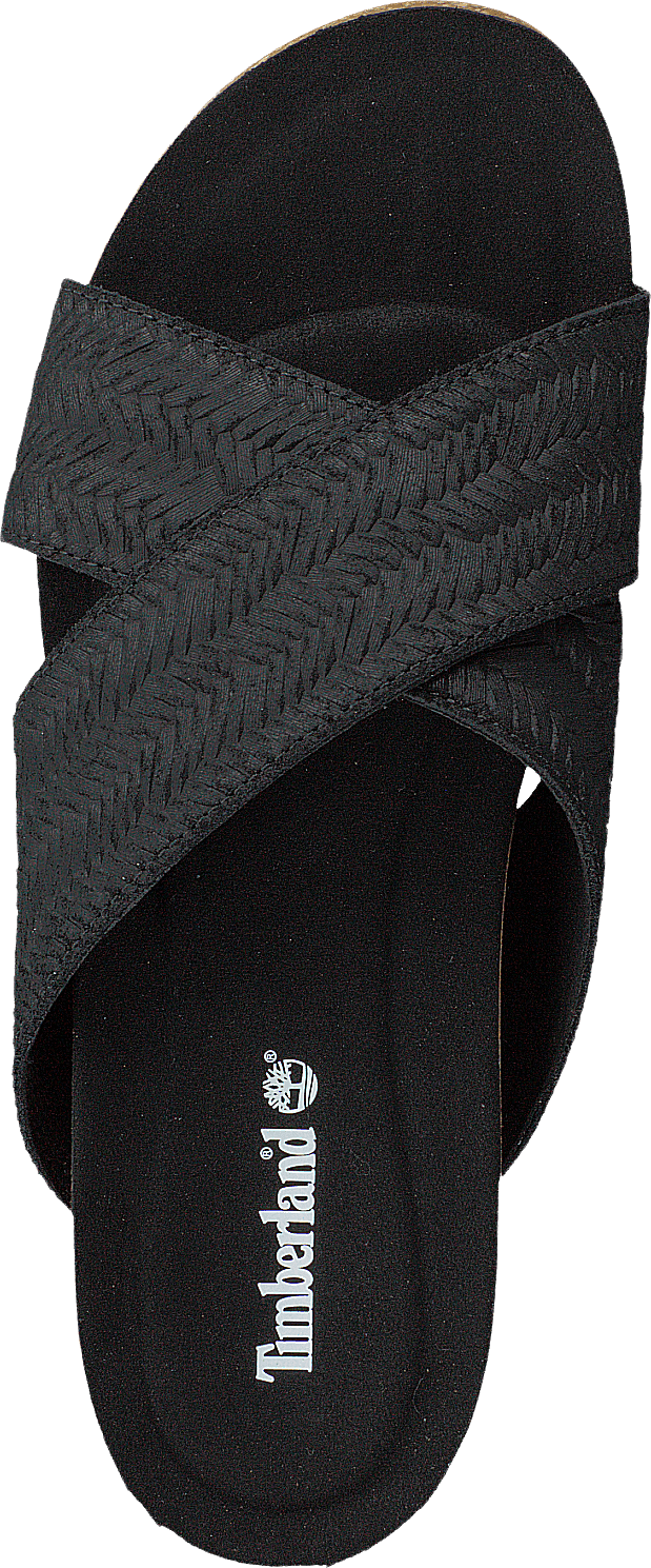 Malibu Waves Cross Slide Schwarz Geprägtes Wildleder