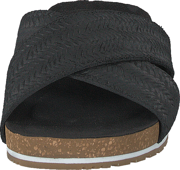 Malibu Waves Cross Slide Schwarz Geprägtes Wildleder