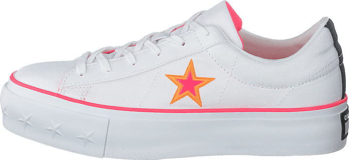 One Star Plattform Weiß / Racer Pink / Orange