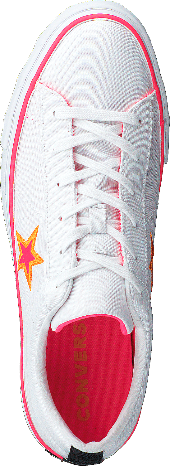 One Star Plattform Weiß / Racer Pink / Orange