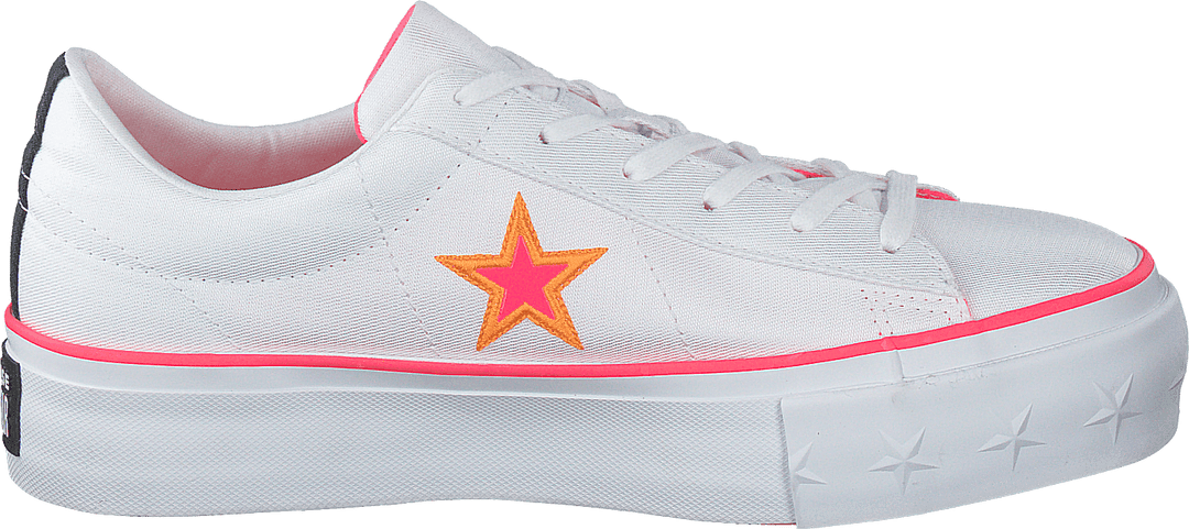 One Star Plattform Weiß / Racer Pink / Orange
