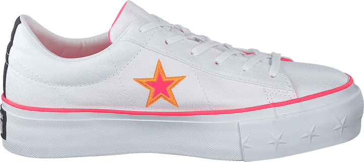 One Star Plattform Weiß / Racer Pink / Orange