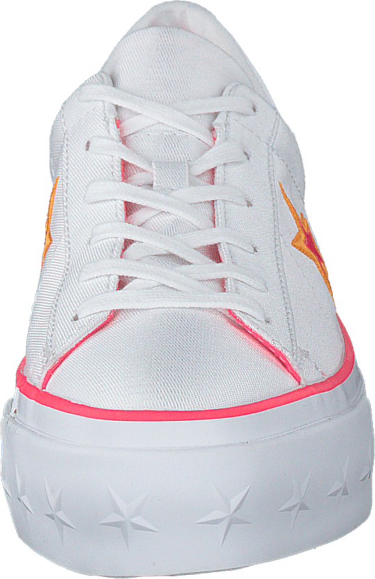 One Star Plattform Weiß / Racer Pink / Orange