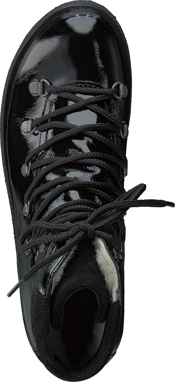 Laars met veters en D-ringen Zwart / Black