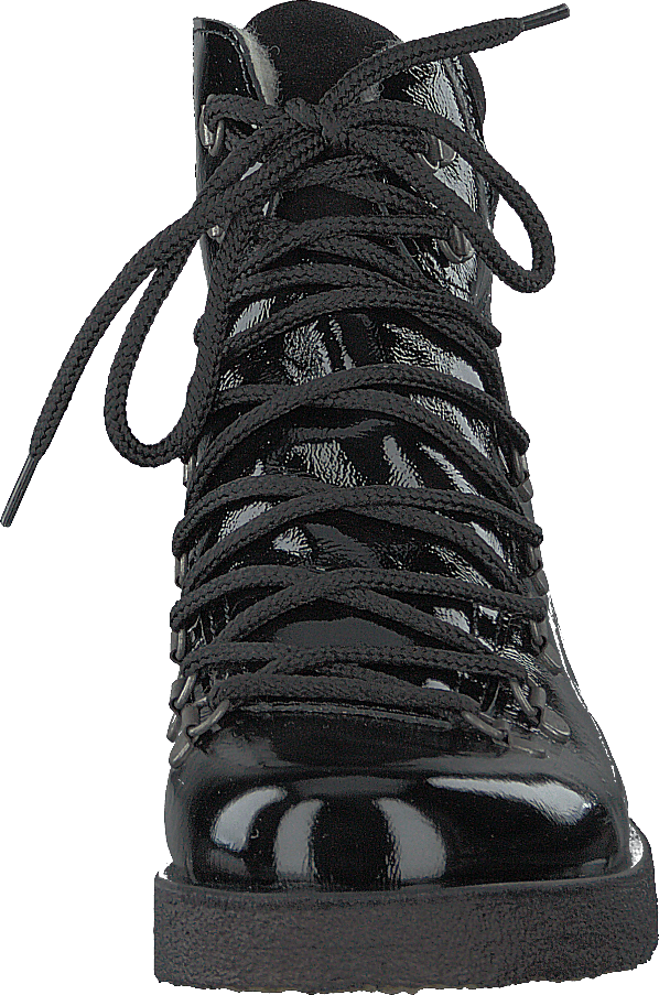 Laars met veters en D-ringen Zwart / Black