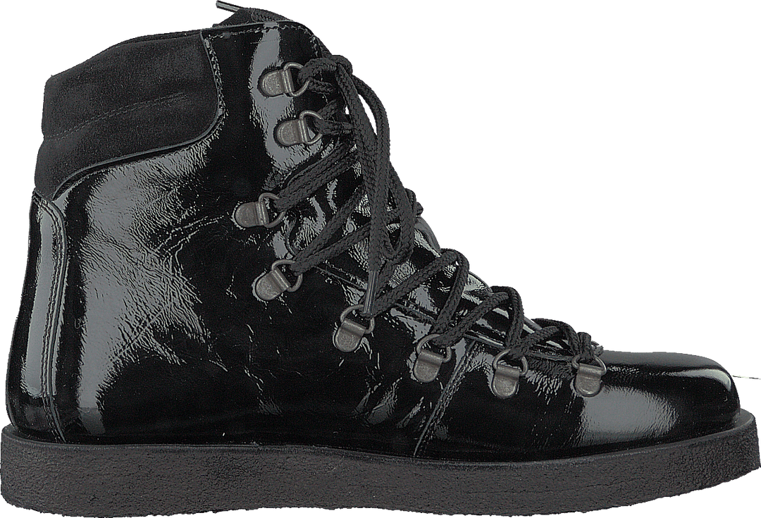 Laars met veters en D-ringen Zwart / Black