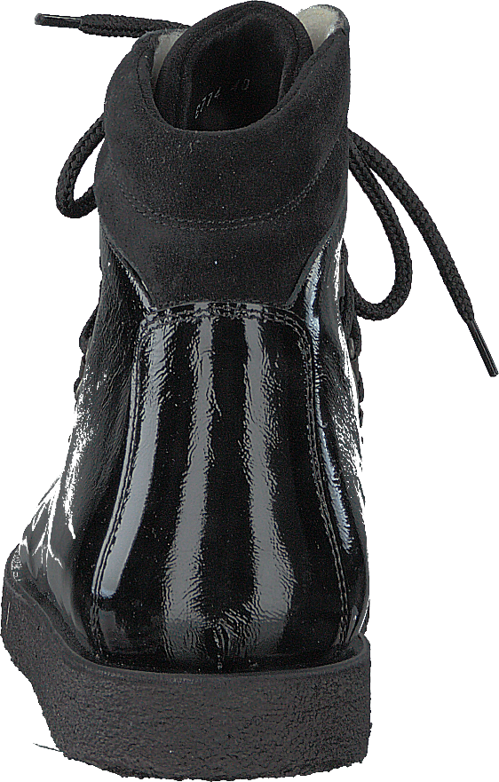 Laars met veters en D-ringen Zwart / Black
