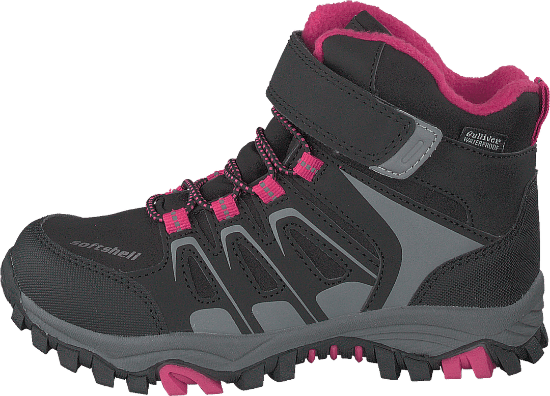 435-0509 Wasserdicht und warm gefüttert Schwarz/Fuchsia