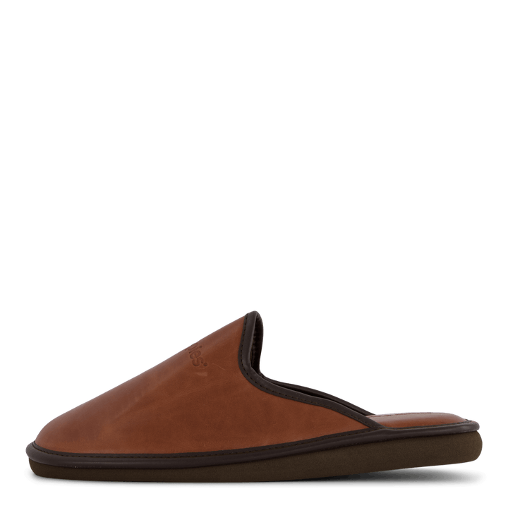 Chausson en cuir Cognac