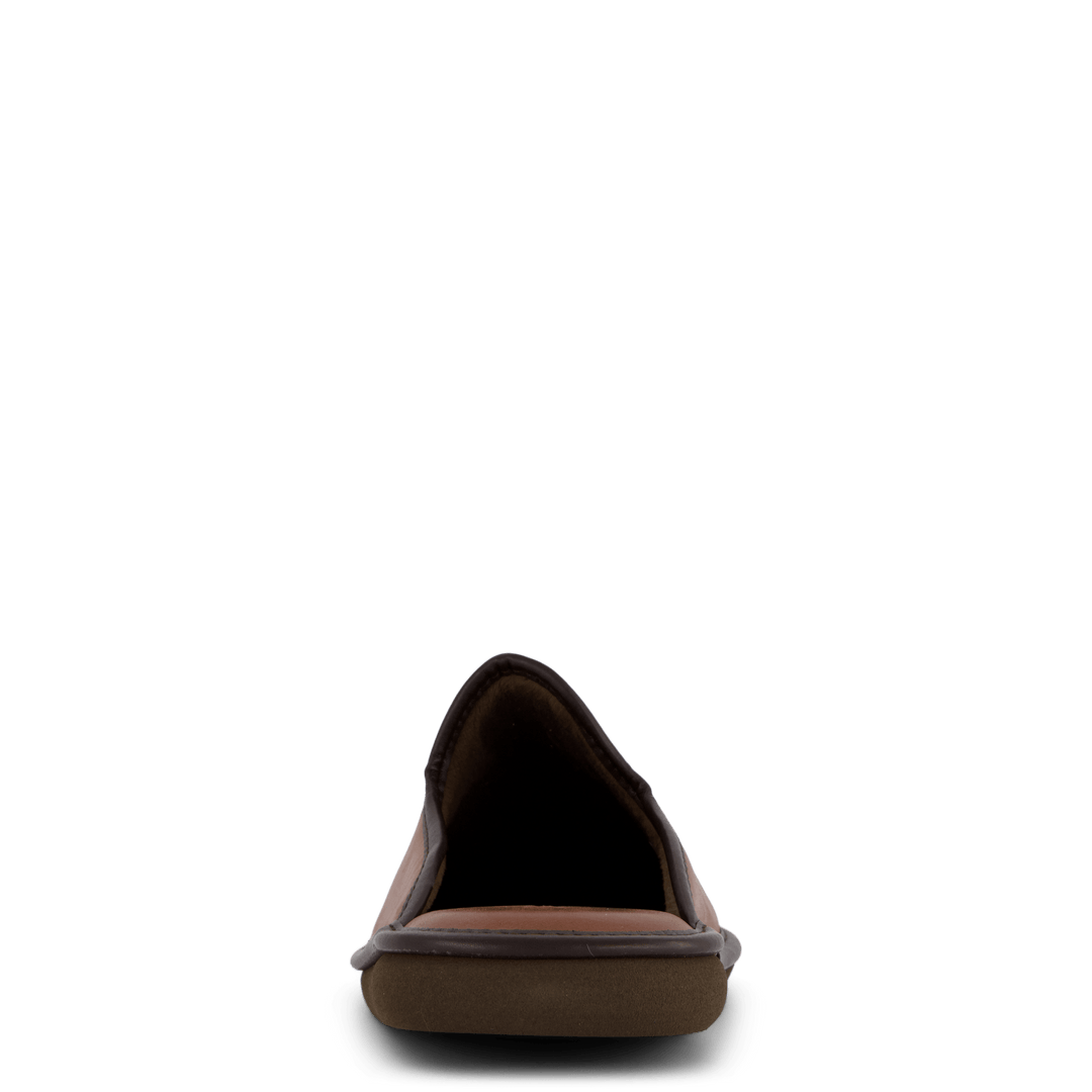 Chausson en cuir Cognac
