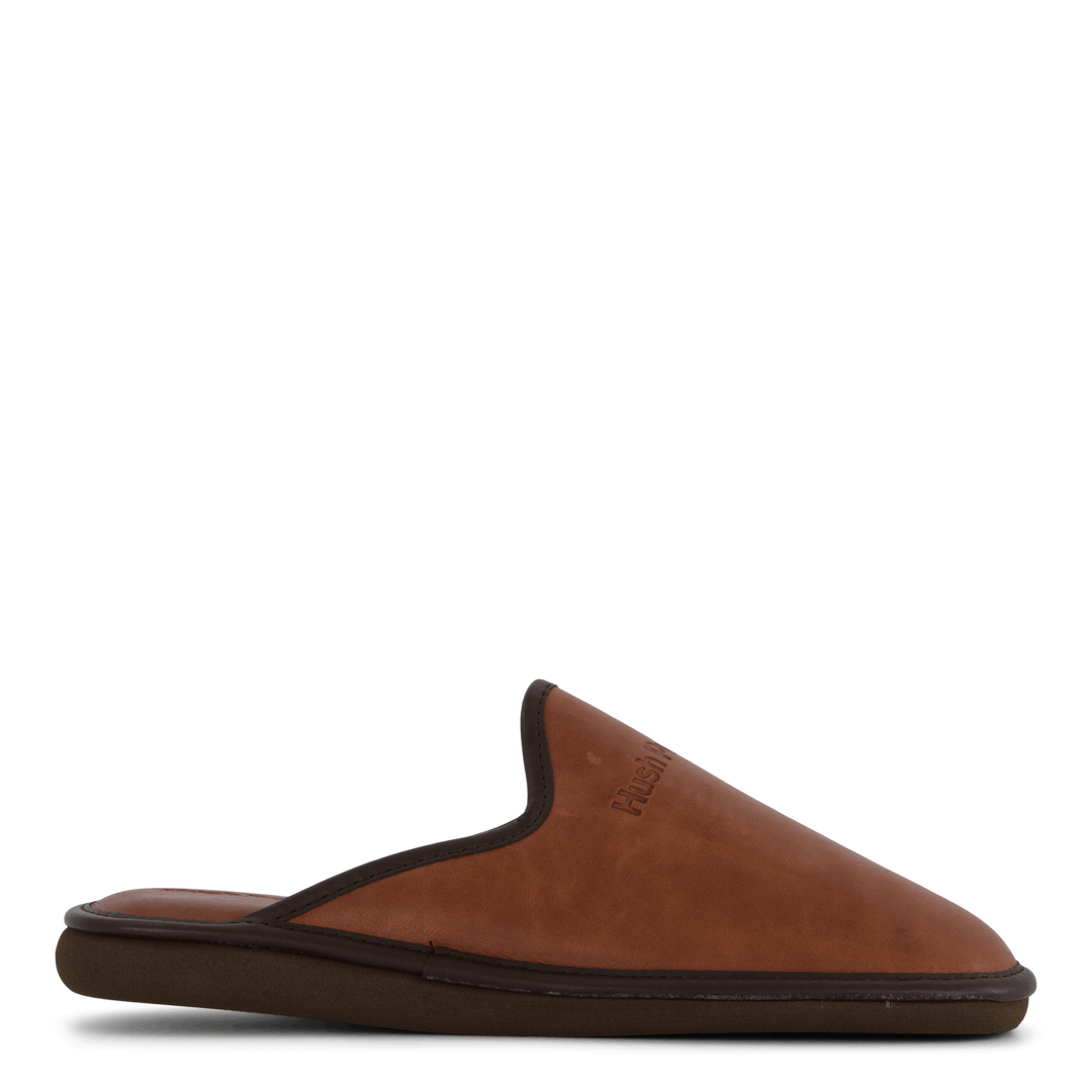 Chausson en cuir Cognac