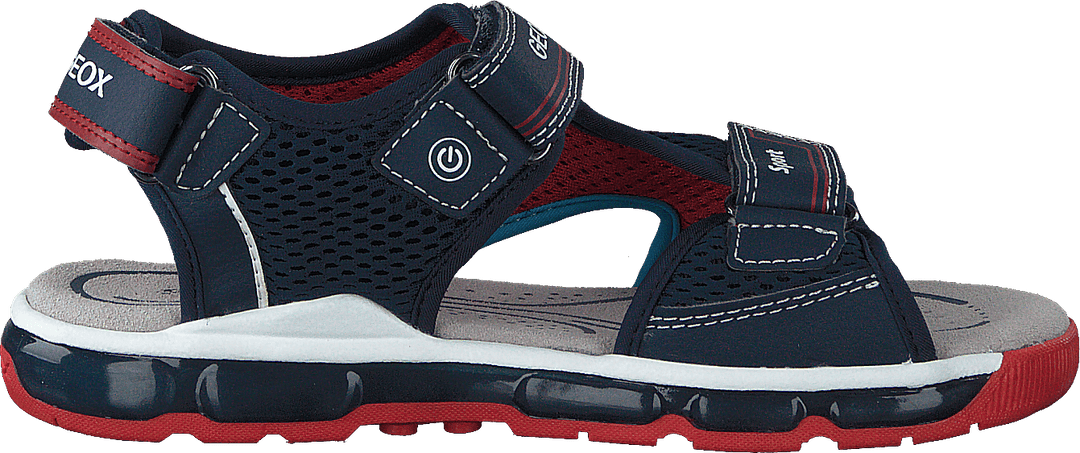 J Sandal Android Boy Bleu marine/rouge