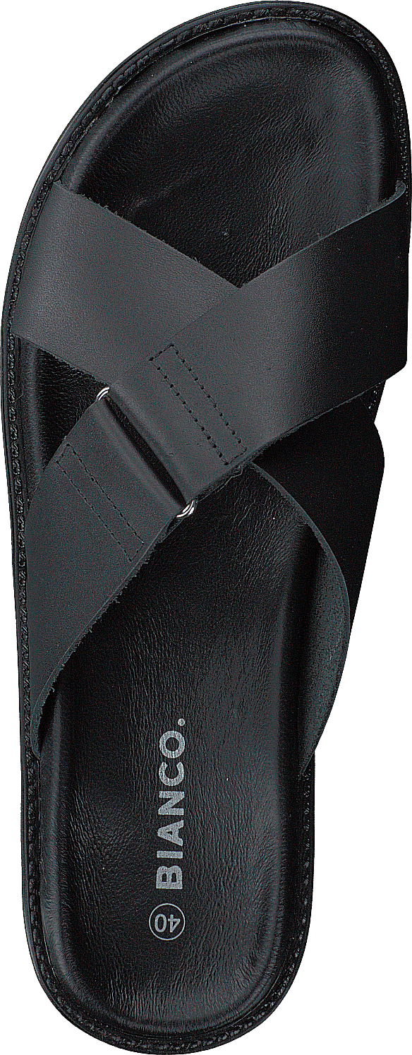 Biadebbie Leder Cross Sandale 100 Schwarz