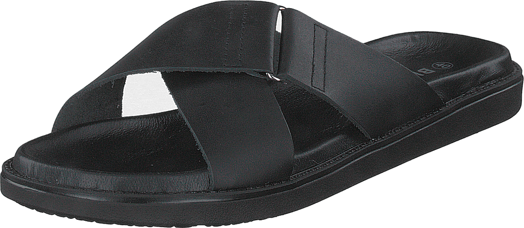 Biadebbie Leder Cross Sandale 100 Schwarz