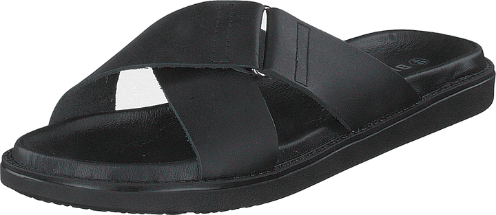 Biadebbie Leder Cross Sandale 100 Schwarz