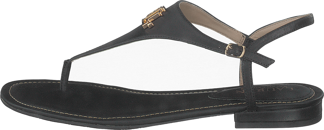 Sandale Ellington en cuir bruni noir