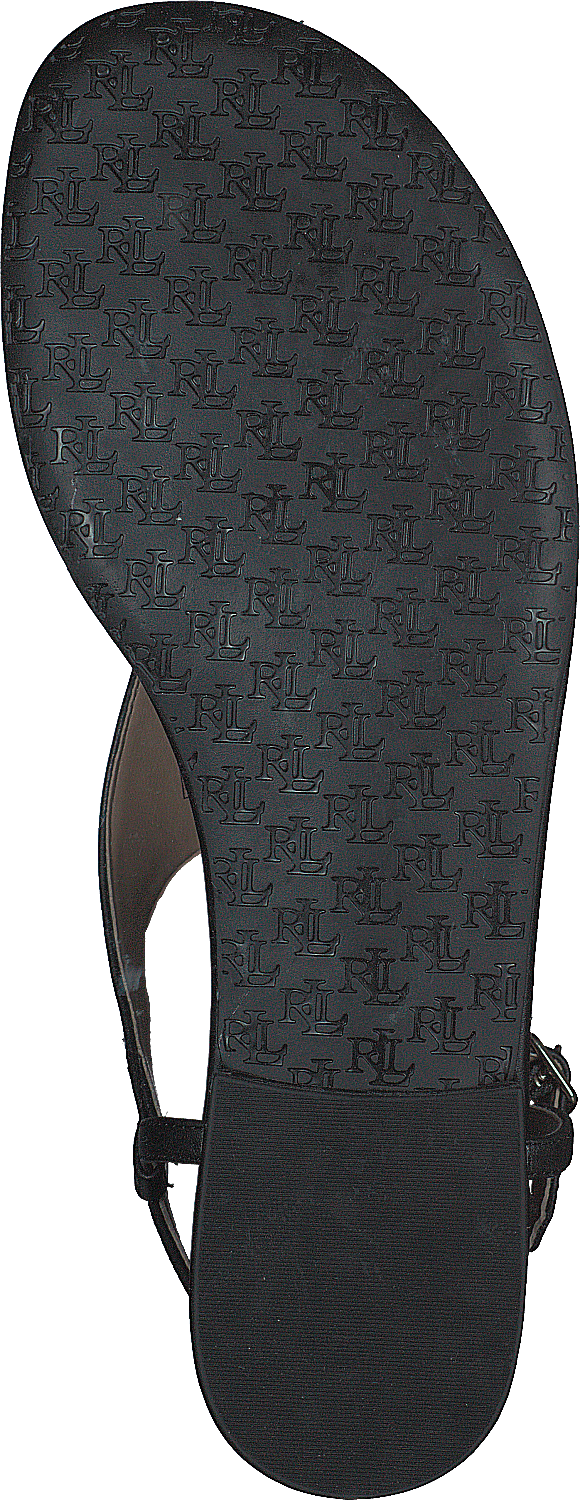 Sandale Ellington en cuir bruni noir