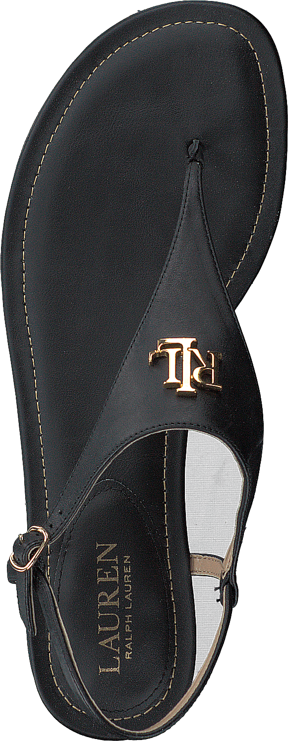 Sandale Ellington en cuir bruni noir