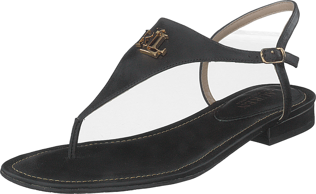 Sandale Ellington en cuir bruni noir
