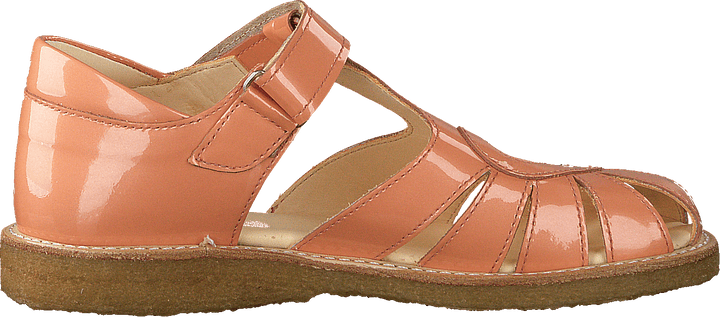 Sandal med hjärtdetaljer och V-persika