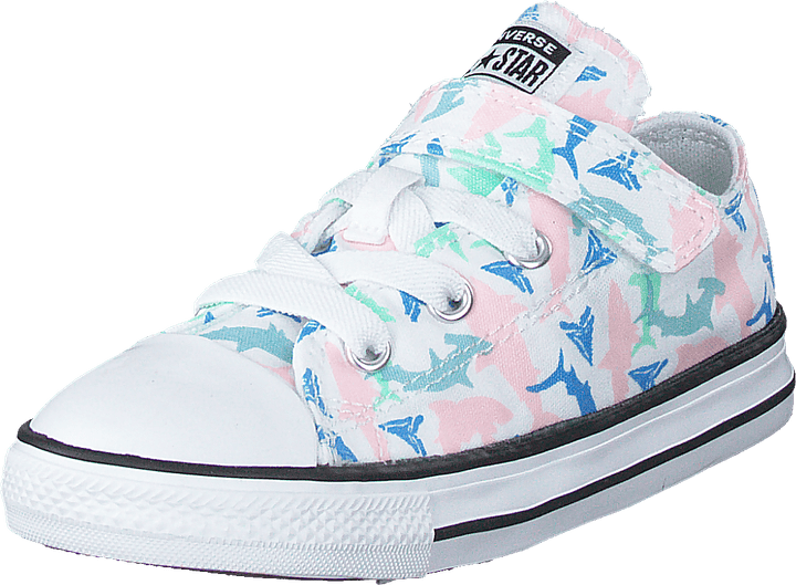 Chuck Taylor All Star 1v Shark White/Fresh Mint/svart